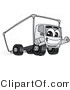 Vector Illustration of a Cartoon Delivery Truck Mascot Pointing Outwards by Mascot Junction