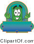 Vector Illustration of a Cartoon Dollar Bill Mascot on a Blank Label by Mascot Junction