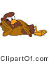 Vector Illustration of a Cartoon Falcon Mascot Character Reclined by Mascot Junction