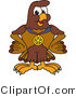 Vector Illustration of a Cartoon Falcon Mascot Character Wearing a Medal by Mascot Junction