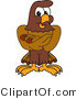 Vector Illustration of a Cartoon Falcon Mascot Character with His Arms Crossed by Mascot Junction