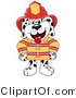 Vector Illustration of a Cartoon Fireman Dalmatian Mascot by Mascot Junction