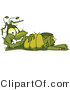 Vector Illustration of a Cartoon Germ Mascot Relaxing by Mascot Junction