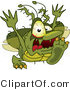 Vector Illustration of a Cartoon Germ Mascot Running by Mascot Junction