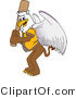 Vector Illustration of a Cartoon Griffin Mascot Batting by Mascot Junction