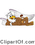 Vector Illustration of a Cartoon Griffin Mascot Reclined by Mascot Junction