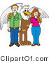 Vector Illustration of a Cartoon Griffin Mascot with Teachers or Parents by Mascot Junction