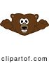 Vector Illustration of a Cartoon Grizzly Bear School Mascot Leaping Forward by Mascot Junction