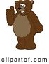 Vector Illustration of a Cartoon Grizzly Bear School Mascot with an Idea by Mascot Junction