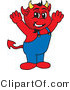 Vector Illustration of a Cartoon Happy Devil Mascot by Mascot Junction