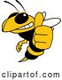 Vector Illustration of a Cartoon Hornet School Mascot Holding a Thumb up by Mascot Junction