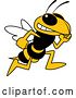 Vector Illustration of a Cartoon Hornet School Mascot Running by Mascot Junction