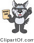 Vector Illustration of a Cartoon Husky Mascot Holding a Report Card by Mascot Junction