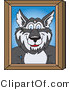 Vector Illustration of a Cartoon Husky Mascot Portrait by Mascot Junction