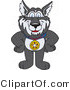 Vector Illustration of a Cartoon Husky Mascot Wearing a Medal by Toons4Biz
