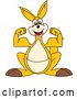Vector Illustration of a Cartoon Kangaroo Mascot Flexing by Toons4Biz