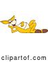 Vector Illustration of a Cartoon Kangaroo Mascot Resting on His Side by Mascot Junction