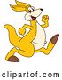Vector Illustration of a Cartoon Kangaroo Mascot Running or Speed Walking by Mascot Junction