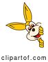 Vector Illustration of a Cartoon Kangaroo Mascot Smiling Around a Sign by Mascot Junction
