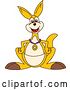 Vector Illustration of a Cartoon Kangaroo Mascot Wearing a Sports Medal by Toons4Biz