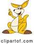 Vector Illustration of a Cartoon Kangaroo Mascot with an Idea by Toons4Biz