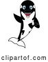 Vector Illustration of a Cartoon Killer Whale Orca Mascot Holding a Tooth by Mascot Junction