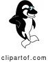 Vector Illustration of a Cartoon Killer Whale Orca Mascot Leaning by Toons4Biz