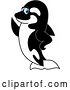 Vector Illustration of a Cartoon Killer Whale Orca Mascot Presenting or Waving by Mascot Junction