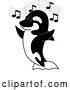 Vector Illustration of a Cartoon Killer Whale Orca Mascot Singing by Mascot Junction