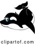 Vector Illustration of a Cartoon Killer Whale Orca Mascot Swimming by Mascot Junction