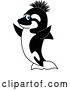Vector Illustration of a Cartoon Killer Whale Orca Mascot with a Mohawk by Mascot Junction