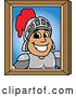 Vector Illustration of a Cartoon Knight Mascot Portrait by Mascot Junction