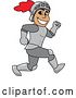 Vector Illustration of a Cartoon Knight Mascot Running by Mascot Junction