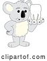 Vector Illustration of a Cartoon Koala Bear Mascot Holding a Tooth by Mascot Junction