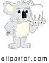 Vector Illustration of a Cartoon Koala Bear Mascot Holding a Tooth by Toons4Biz