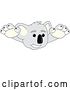 Vector Illustration of a Cartoon Koala Bear Mascot Wrestler Leaping or Swimmer Diving by Mascot Junction