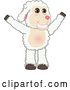 Vector Illustration of a Cartoon Lamb Mascot Cheering by Toons4Biz