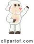 Vector Illustration of a Cartoon Lamb Mascot Waving or Presenting by Mascot Junction