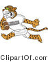 Vector Illustration of a Cartoon Leopard Mascot Playing Football by Mascot Junction