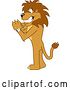 Vector Illustration of a Cartoon Lion Mascot Checking His Watch for the Time, Symbolizing Being Dependable by Mascot Junction
