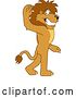 Vector Illustration of a Cartoon Lion Mascot Gesturing for You to Follow, Symbolizing Leadership by Mascot Junction