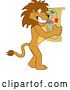 Vector Illustration of a Cartoon Lion Mascot Holding a Map, Symbolizing Being Proactive by Mascot Junction