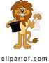 Vector Illustration of a Cartoon Lion Mascot Magician Holding a Rabbit and Hat, Symbolizing Being Resourceful by Toons4Biz