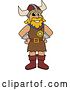 Vector Illustration of a Cartoon Male Viking School Mascot Wearing a Sports Medal by Mascot Junction