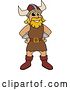 Vector Illustration of a Cartoon Male Viking School Mascot with Hands on His Hips by Mascot Junction