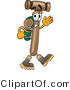 Vector Illustration of a Cartoon Mallet Mascot Hiking and Carrying a Backpack by Mascot Junction