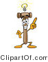 Vector Illustration of a Cartoon Mallet Mascot with a Bright Idea by Mascot Junction