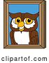 Vector Illustration of a Cartoon Owl School Mascot Portrait by Mascot Junction