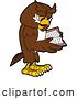 Vector Illustration of a Cartoon Owl School Mascot Reading a Book by Toons4Biz