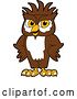 Vector Illustration of a Cartoon Owl School Mascot with a Mohawk and Hands on His Hips by Toons4Biz